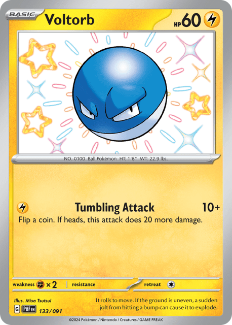 Voltorb (Holofoil) (133) — Paldean Fates
