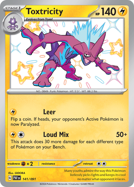 Toxtricity (Holofoil) (141) — Paldean Fates