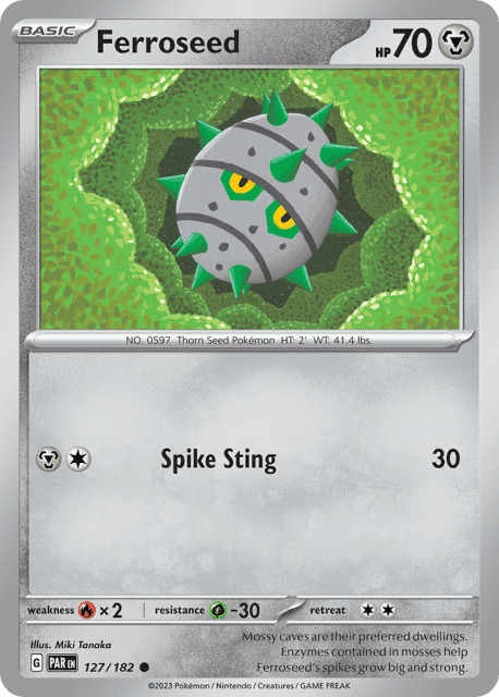 Ferroseed (Reverse Holofoil) (127) — Paradox Rift