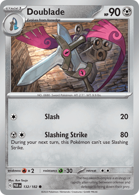 Doublade (Reverse Holofoil) (132) — Paradox Rift