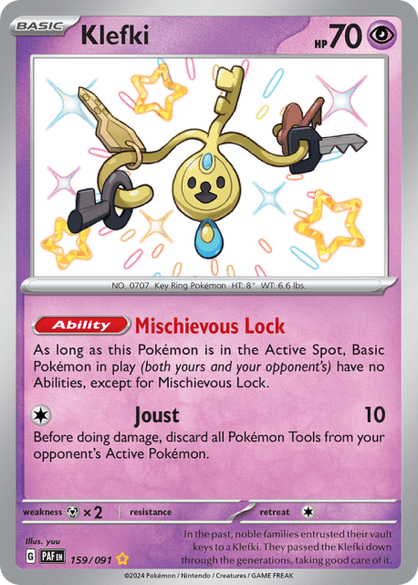 Klefki (Holofoil) (159) — Paldean Fates