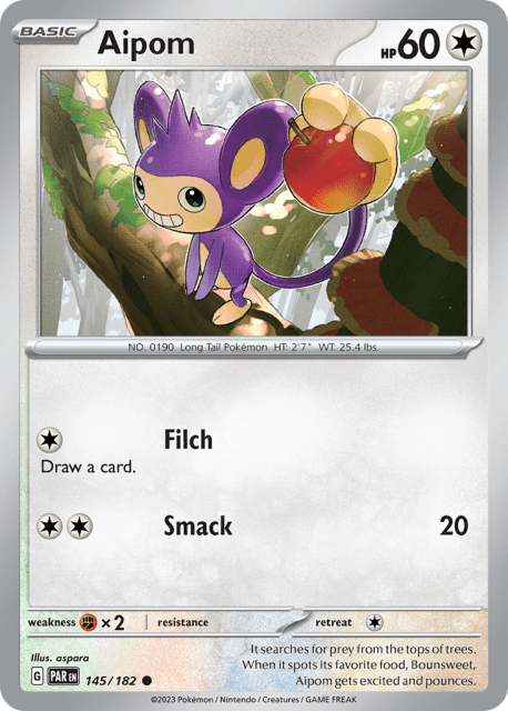 Aipom (Reverse Holofoil) (145) — Paradox Rift