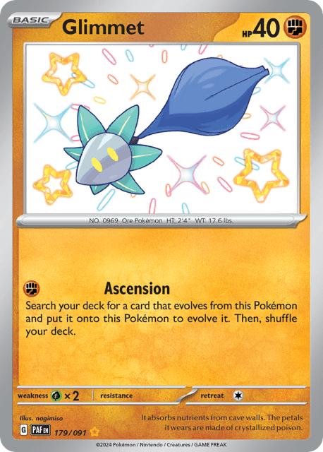 Glimmet (Holofoil) (179) — Paldean Fates