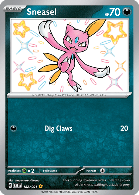 Sneasel (Holofoil) (182) — Paldean Fates