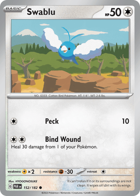 Swablu (Reverse Holofoil) (152) — Paradox Rift