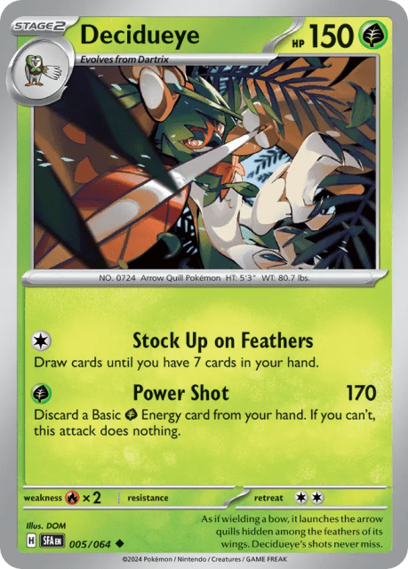 Decidueye (Reverse Holofoil) (5) — Shrouded Fable