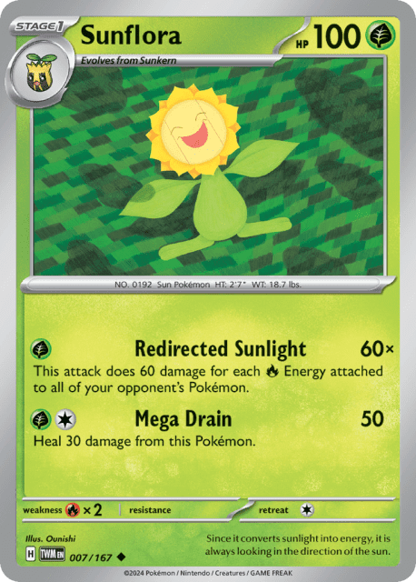 Sunflora (Reverse Holofoil) (7) — Twilight Masquerade