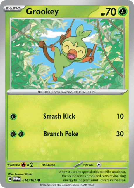 Grookey (Reverse Holofoil) (14) — Twilight Masquerade