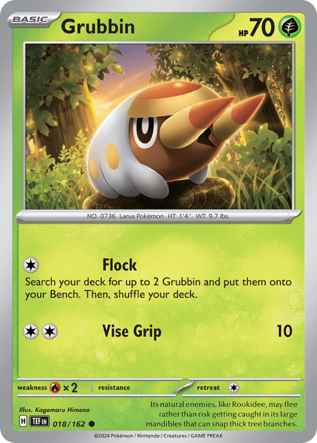 Grubbin (Reverse Holofoil) (18) — Temporal Forces