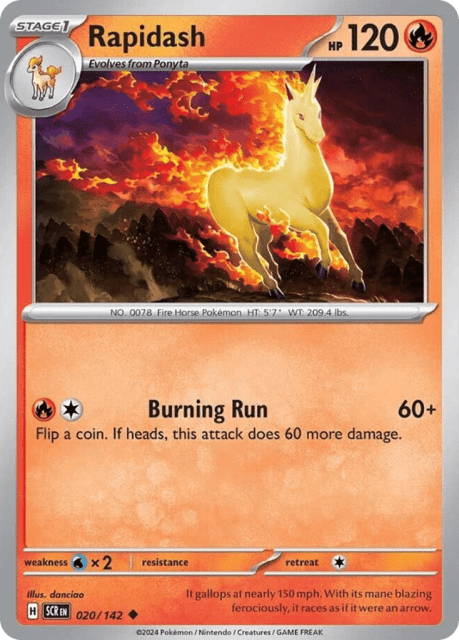 Rapidash (Reverse Holofoil) (20) — Stellar Crown