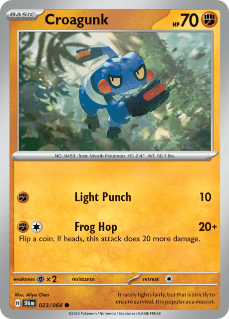 Croagunk (Reverse Holofoil) (23) — Shrouded Fable