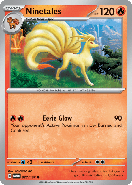 Ninetales (Reverse Holofoil) (27) — Twilight Masquerade