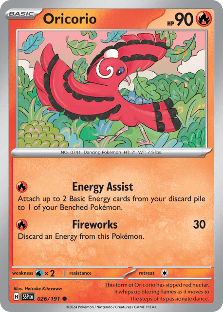 Oricorio (Reverse Holofoil) (26) — Surging Sparks