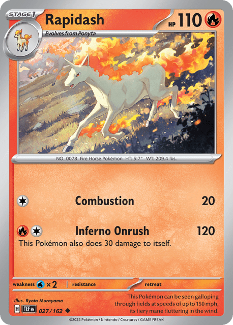 Rapidash (Reverse Holofoil) (27) — Temporal Forces