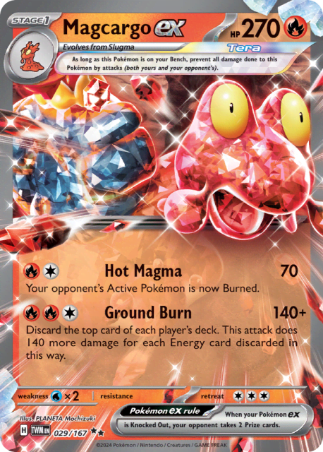 Magcargo ex (Holofoil) (29) — Twilight Masquerade