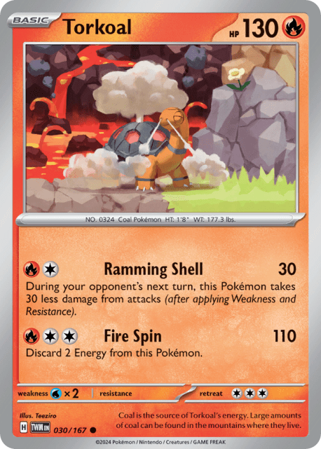 Torkoal (Reverse Holofoil) (30) — Twilight Masquerade