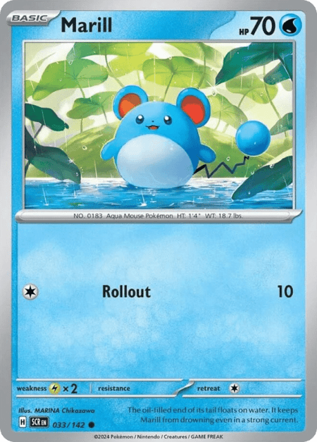 Marill (Reverse Holofoil) (33) — Stellar Crown
