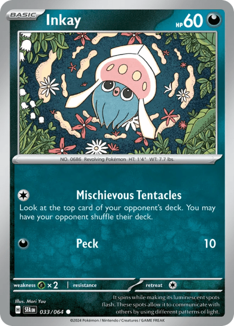 Inkay (Reverse Holofoil) (33) — Shrouded Fable