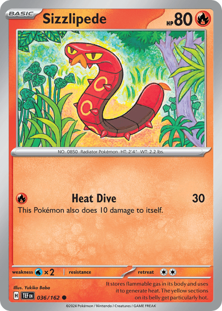 Sizzlipede (Reverse Holofoil) (36) — Temporal Forces