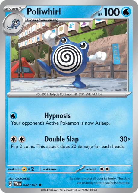 Poliwhirl (Reverse Holofoil) (42) — Twilight Masquerade