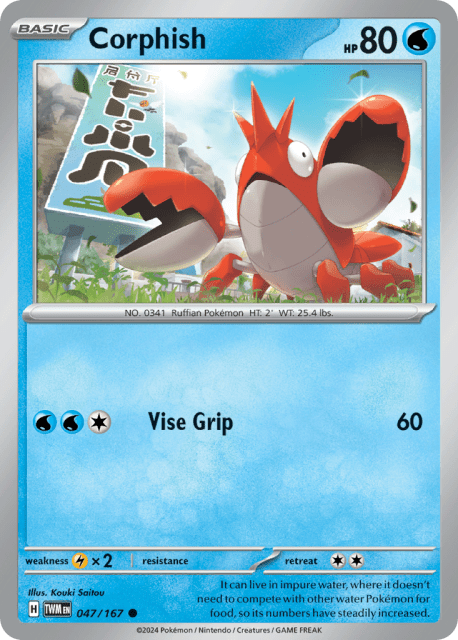 Corphish (Reverse Holofoil) (47) — Twilight Masquerade