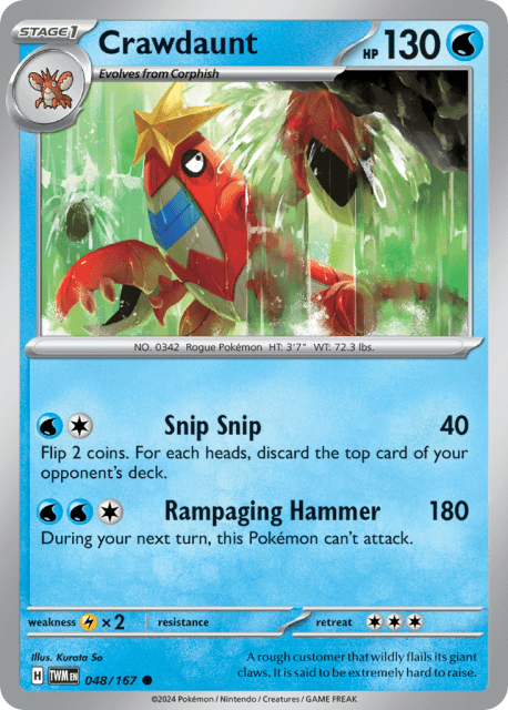 Crawdaunt (Reverse Holofoil) (48) — Twilight Masquerade