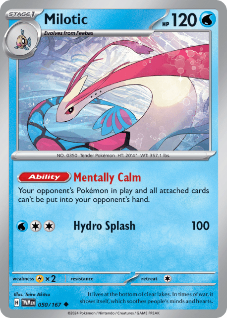 Milotic (Reverse Holofoil) (50) — Twilight Masquerade