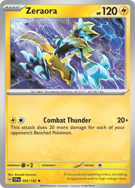 Zeraora (Holofoil) (55) — Stellar Crown