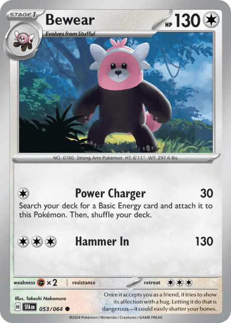Bewear (Reverse Holofoil) (53) — Shrouded Fable