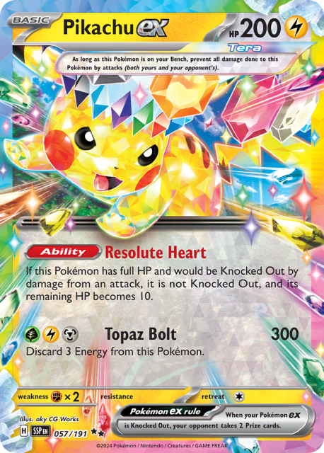 Pikachu ex (Holofoil) (57) — Surging Sparks