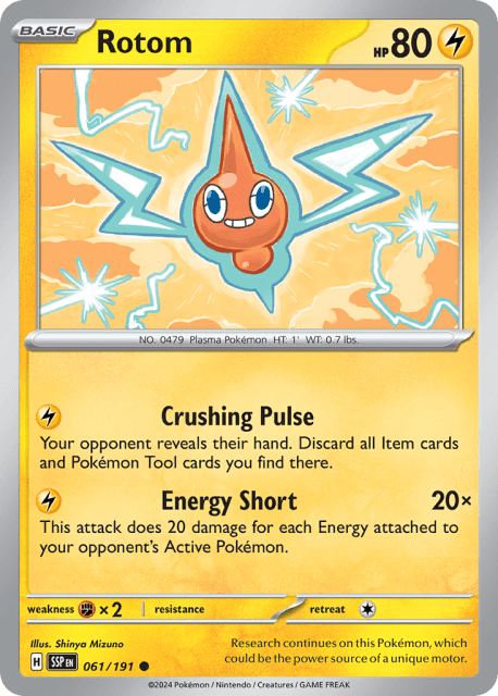 Rotom (Reverse Holofoil) (61) — Surging Sparks