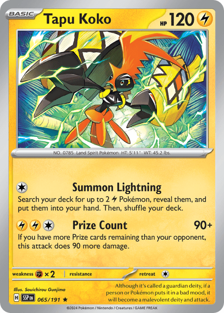 Tapu Koko (Reverse Holofoil) (65) — Surging Sparks