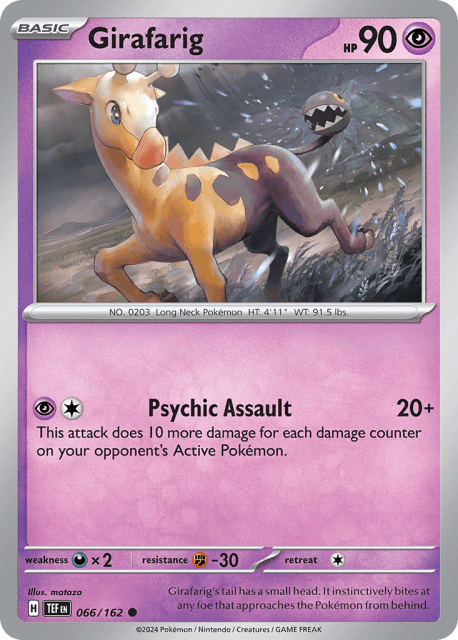 Girafarig (Reverse Holofoil) (66) — Temporal Forces