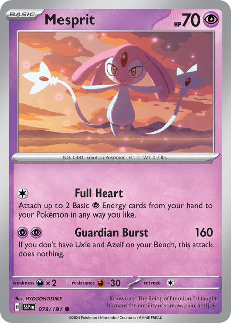 Mesprit (Reverse Holofoil) (79) — Surging Sparks