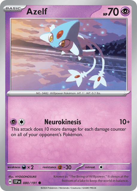 Azelf (Reverse Holofoil) (80) — Surging Sparks