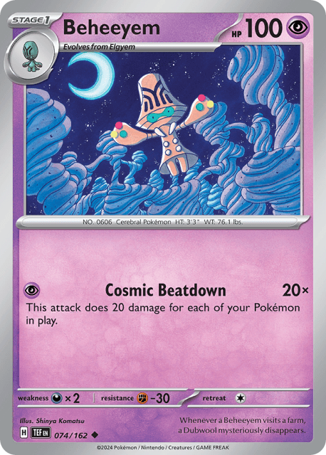 Beheeyem (Reverse Holofoil) (74) — Temporal Forces