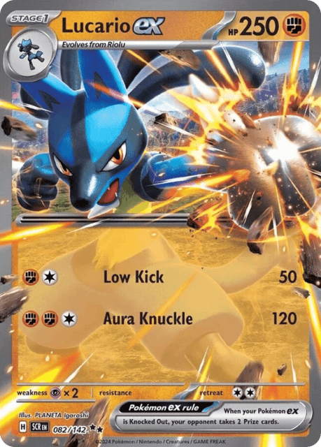 Lucario ex (Holofoil) (82) — Stellar Crown