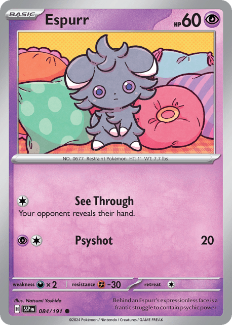 Espurr (Reverse Holofoil) (84) — Surging Sparks