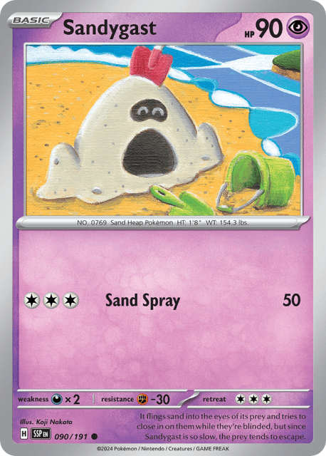 Sandygast (Reverse Holofoil) (90) — Surging Sparks