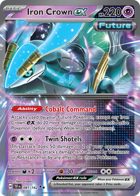 Iron Crown ex (Play Pokemon Stamp Holofoil) (81) — Temporal Forces