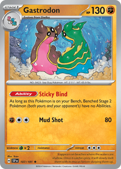 Gastrodon (Holofoil) (107) — Surging Sparks