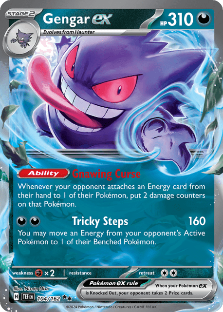 Gengar ex (Holofoil) (104) — Temporal Forces