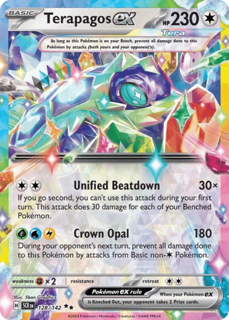 Terapagos ex (Holofoil) (128) — Stellar Crown