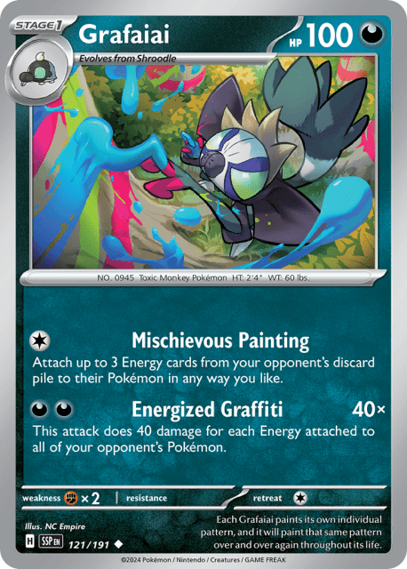 Grafaiai (Reverse Holofoil) (121) — Surging Sparks