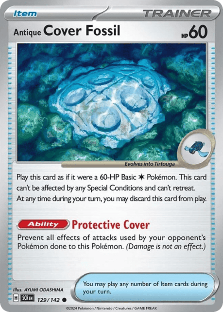 Antique Cover Fossil (Reverse Holofoil) (129) — Stellar Crown