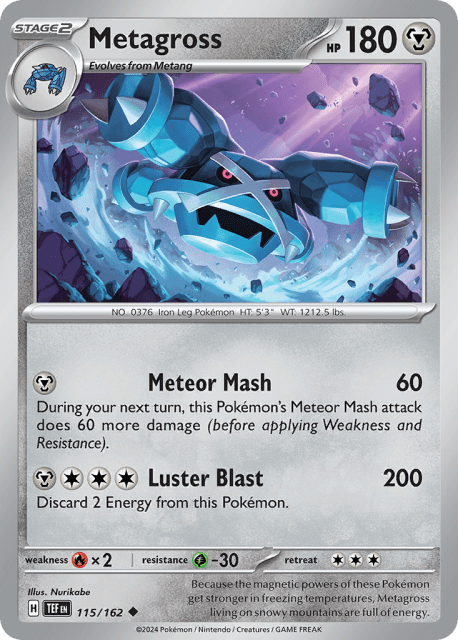 Metagross (Reverse Holofoil) (115) — Temporal Forces