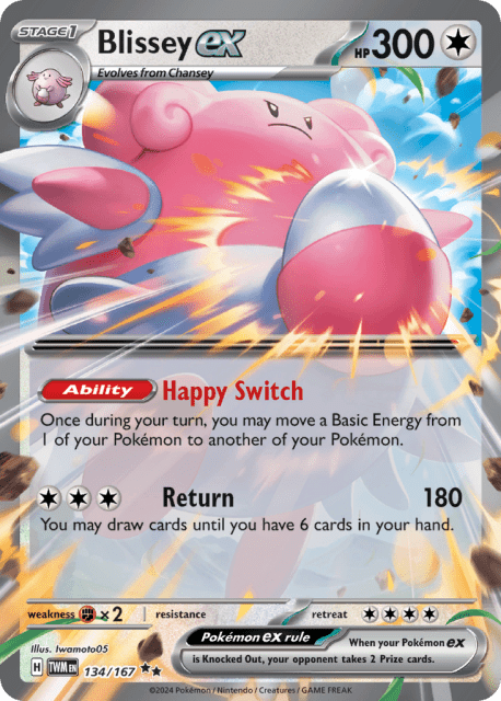 Blissey ex (Holofoil) (134) — Twilight Masquerade