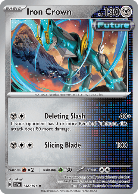 Iron Crown (Reverse Holofoil) (132) — Surging Sparks