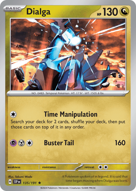 Dialga (Holofoil) (135) — Surging Sparks