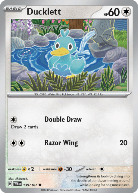Ducklett (Reverse Holofoil) (139) — Twilight Masquerade